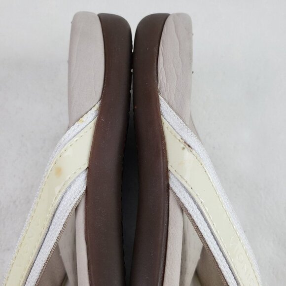 Vionic Tide II Toe Post Sandal Womens 7 Yellow Orthotic Flip Flop Thongs Slides - Picture 8 of 11